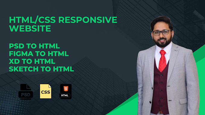 do figma to HTML PSD to HTML CSS responsive website