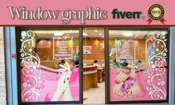 do unique window graphics,shop front,store front design