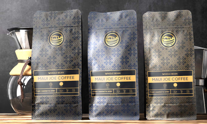 design custom coffee labels, pouches, bags, and product packaging