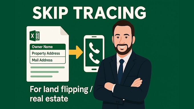 do skip tracing for real estate land flipping