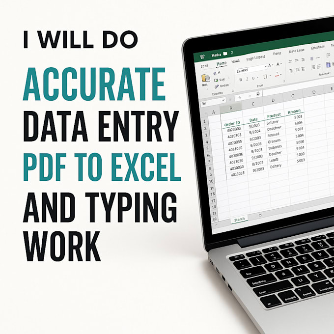 do accurate data entry, PDF to excel, and typing work