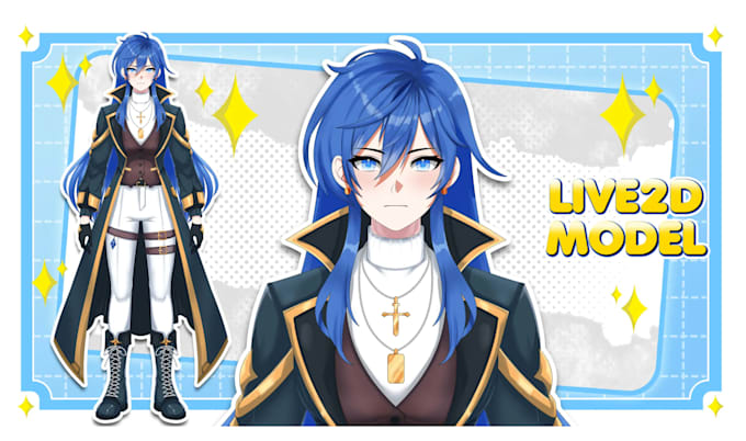 design vtuber model and rig live2d vtuber in anime style for streaming avatar