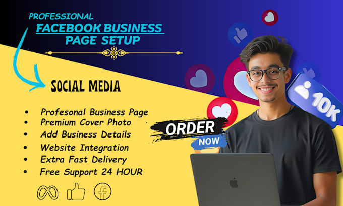 create professionally set up your business page and create