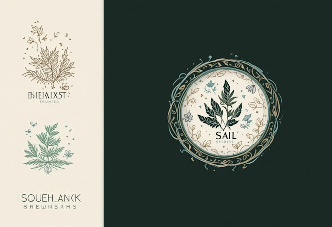make botanical logo and branding kit