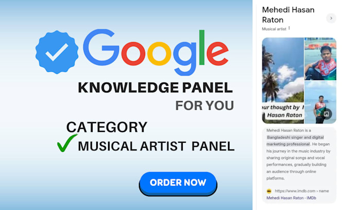create verified musical artist google knowledge panel