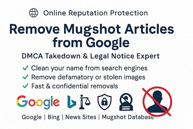 remove mugshot articles from google, reddit dmca takedown notice
