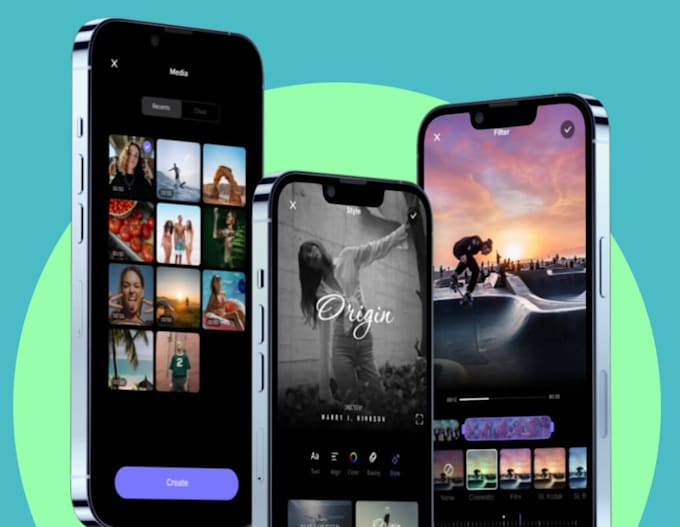 develop video editing app, image edi ting app, camera app, ai video editing app