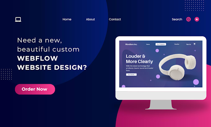 develop a custom webflow website