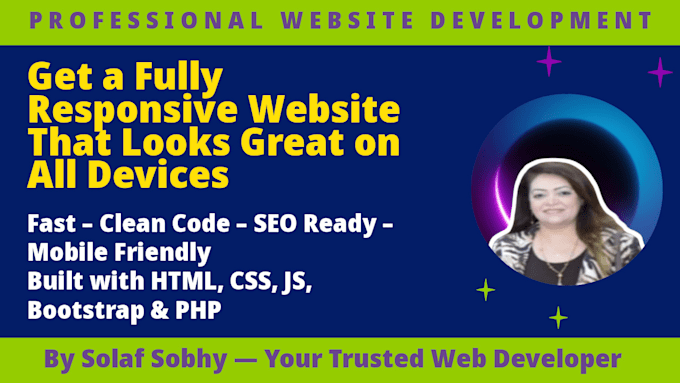 create a responsive website using HTML CSS js PHP