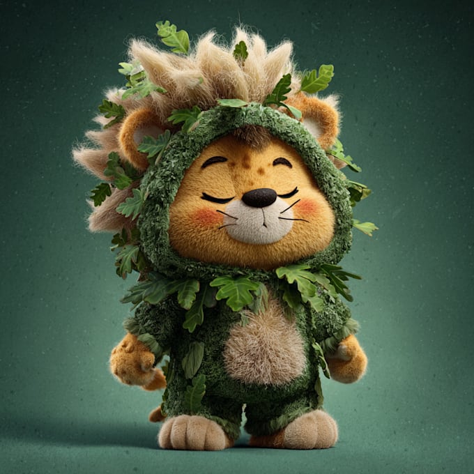 draw cute cartoon characters, animal in less