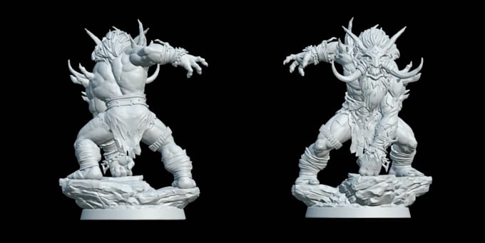 model custom 3d printable miniatures, figures, and statues in blender