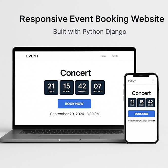 build an event management website with online ticket booking in python