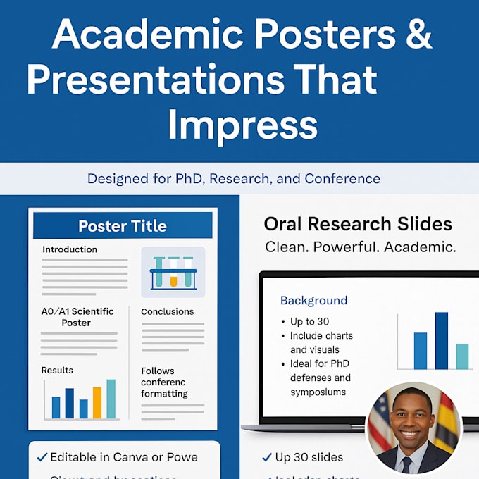 create conference ready posters and professional oral presentations