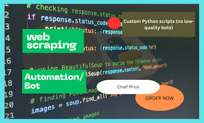 do python web scraping and data extraction with beautifulsoup, selenium, scrapy