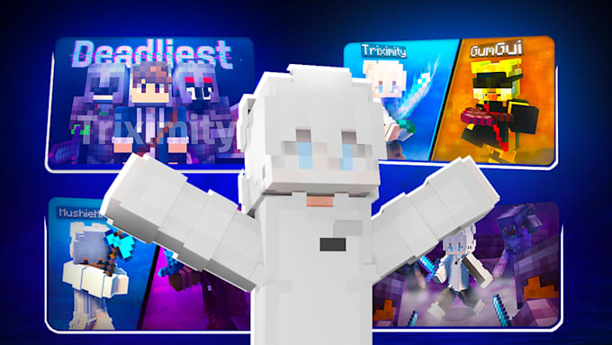 create a professional minecraft youtube thumbnails