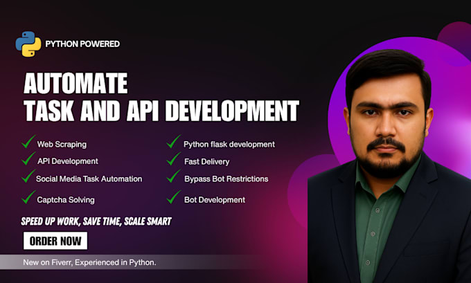do python automation, web automation and API development