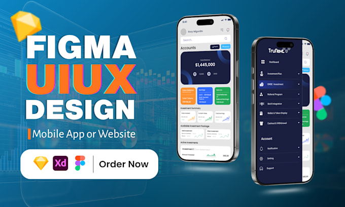 do UI UX design, mobile app or website UI UX design in figma