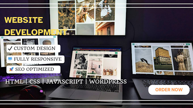 Develop a responsive website using html, css, and javascript by ...