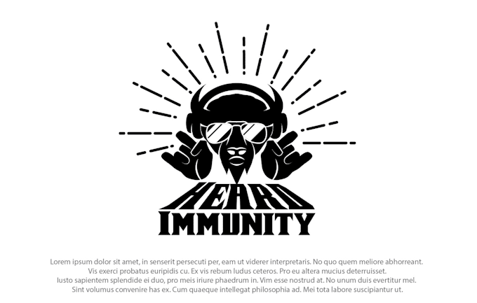 design custom high quality headphones, podcast logo