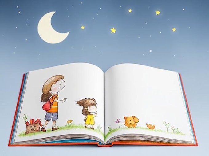 draw children book pages based on real people