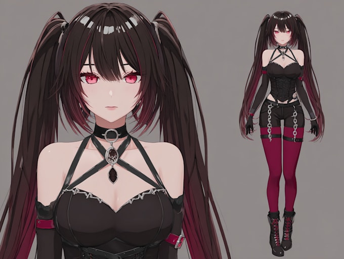 design and rig a pro live2d vtuber model, draw and animate