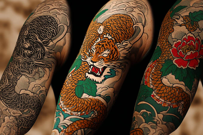 make a japanese tattoo designs from your imagination