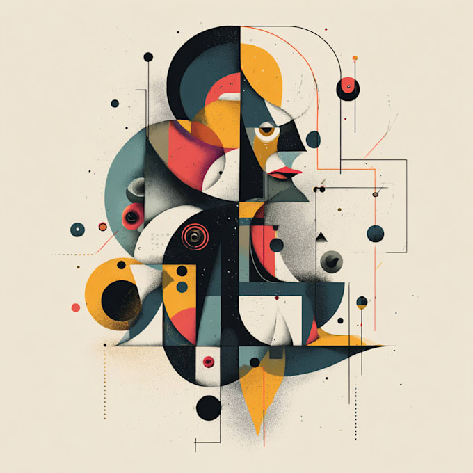 make scribble art, abstract line portrait