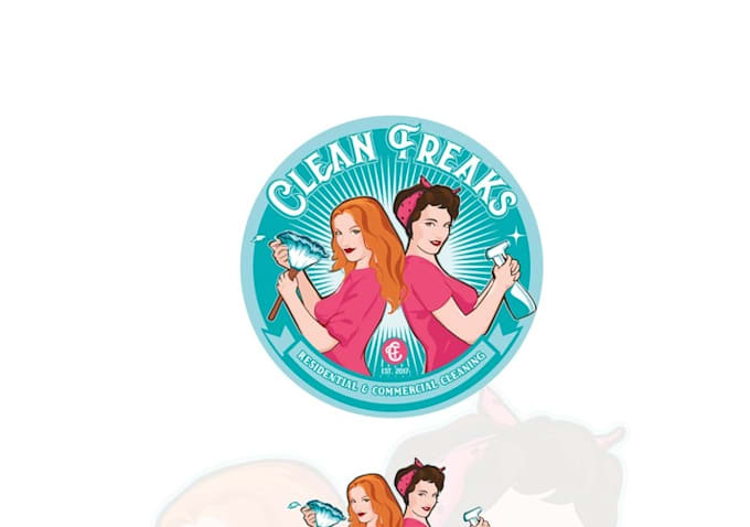 design memorable fun cleaning company logo