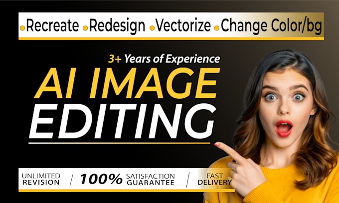 fix, edit, change color, redesign, recreate ai generated image, logo to vector
