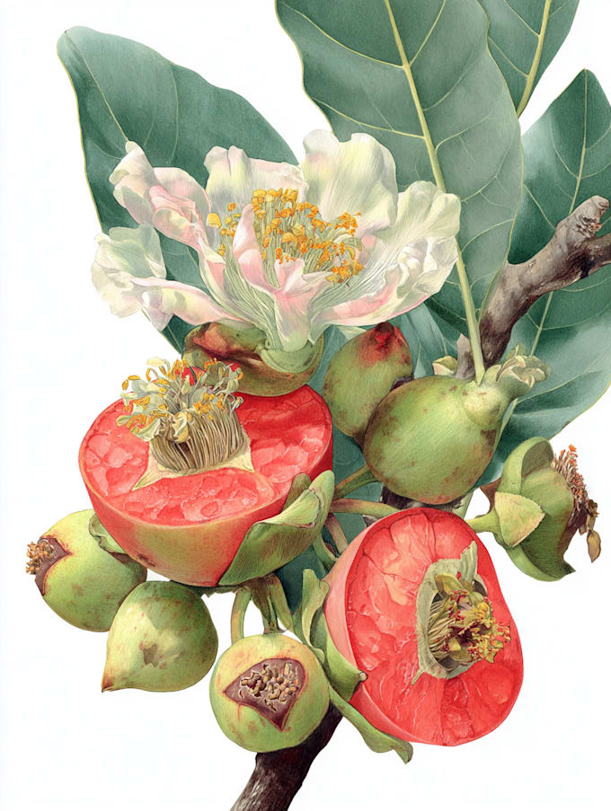 make a botanical watercolor illustration