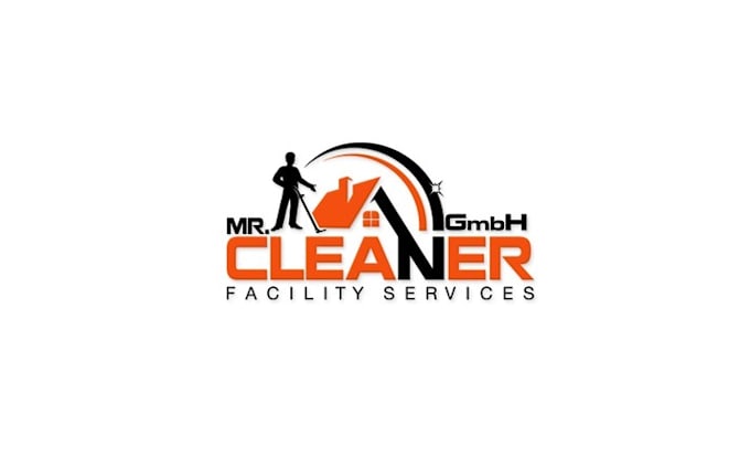 design premium cleaner facility services logo