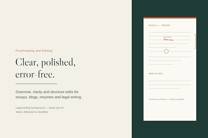 proofread your work with precision and quick turnaround