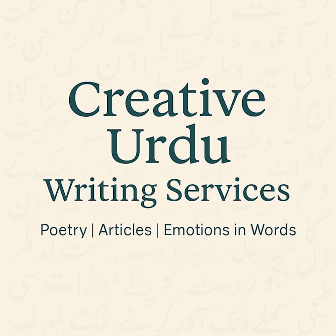 write beautiful and original urdu content for you