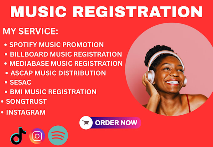 register your music on billboard mediabase bmi ascap soundexchange spotify itune