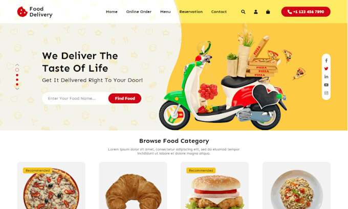 design a professional wordpress restaurant website