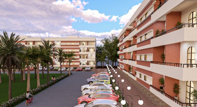 construct 3d glass house, facade exterior render, maisonette building design,cgi
