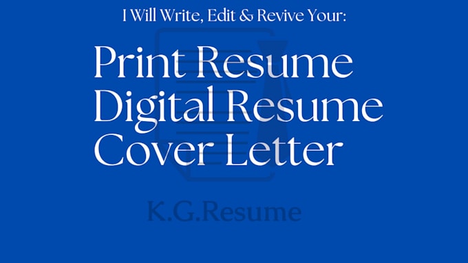 write, edit and revive your resume, cover letter, CV, linkedin