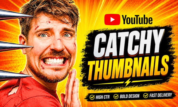 design professional youtube thumbnails with high CTR