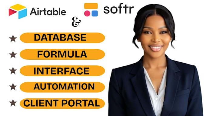 be your airtable expert,airtable database,client portal,softr expert,interface