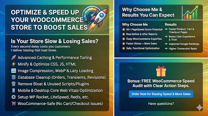 optimize and speed up your woocommerce store to boost sales