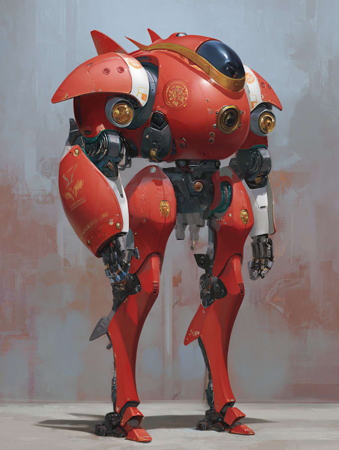 draw character or robot,mecha style
