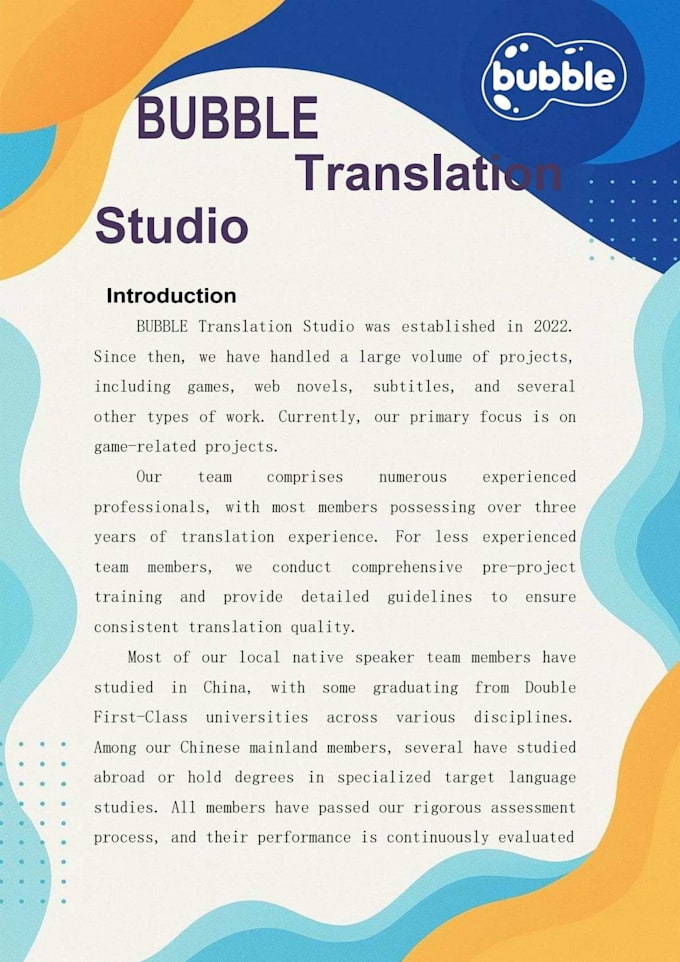 do translation with my team