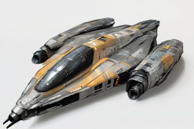create spaceship concept art for you