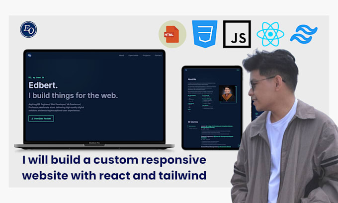 Build a custom responsive website with react and tailwind by Edbert ...