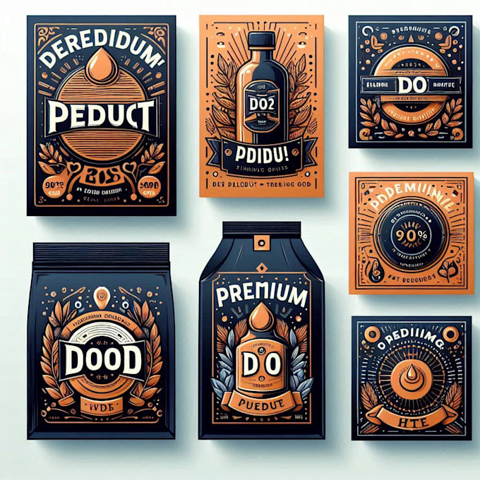 do premium product label, box package, pouch bag design