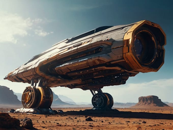 create high quality 3d concept art for vehicles, spaceships