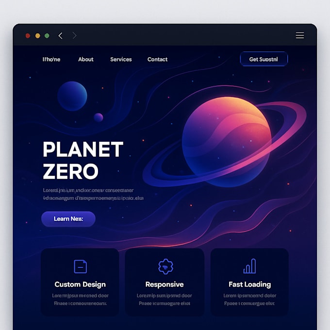 design a modern and professional single page website