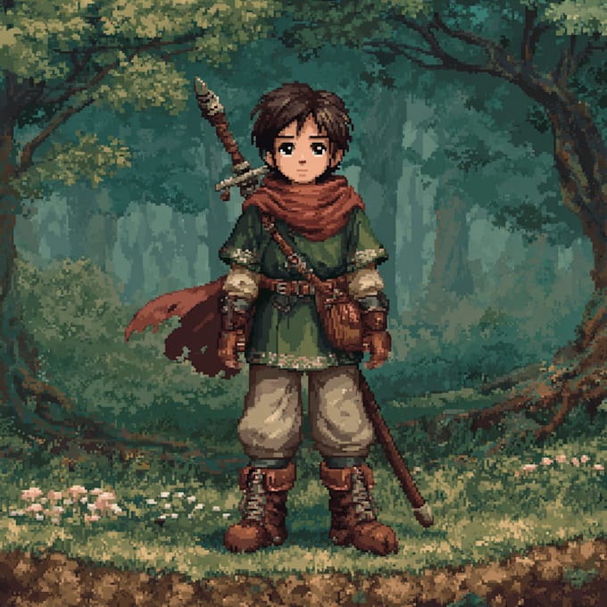 create a pixel art character sprite