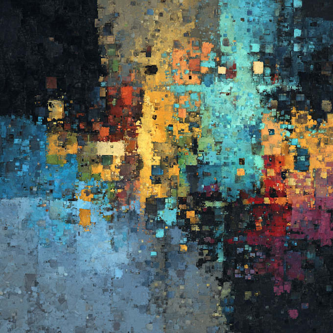 make a digital abstract art illustration