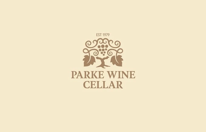 design awesome parke wine cellar logo